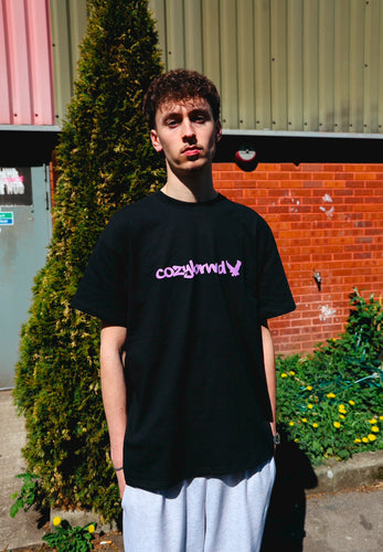 BLACK & PURPLE LOGO TEE
