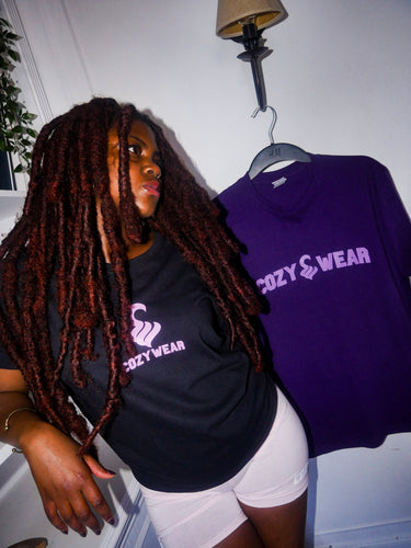 COZYWEAR BLACK & PURPLE TEE