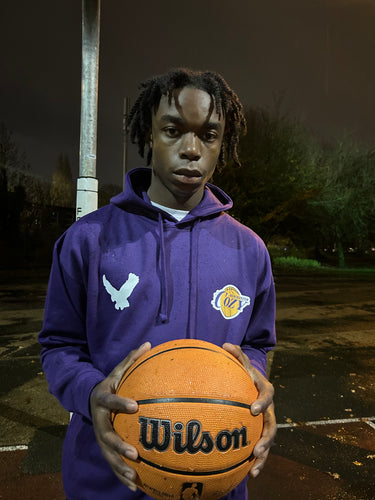 PURPLE COZY BASKETBALL HOODIE