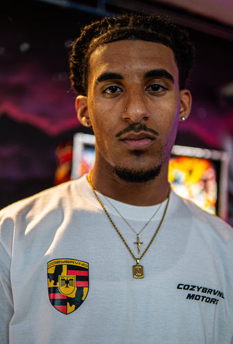 COZY MOTORS WHITE TEE