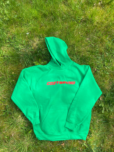 KELLY GREEN/RED  HOODIE