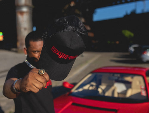BLACK TRUCKER HAT