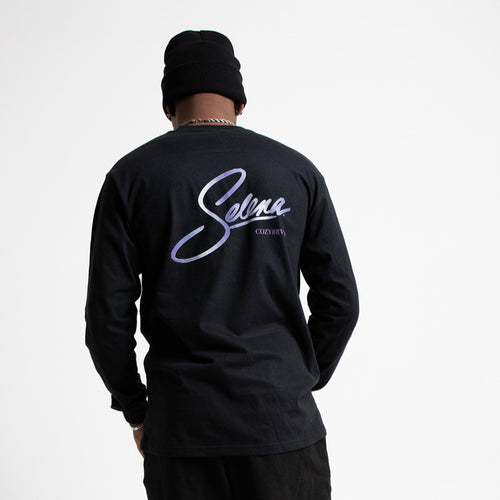SELENA BLACK LONGSLEEVE TEE