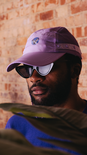 purple cap & mask