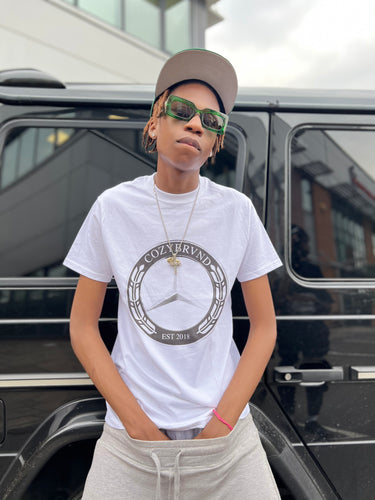 WHITE BENZ TEE