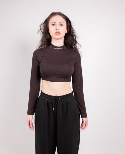 BROWN CROP TOP