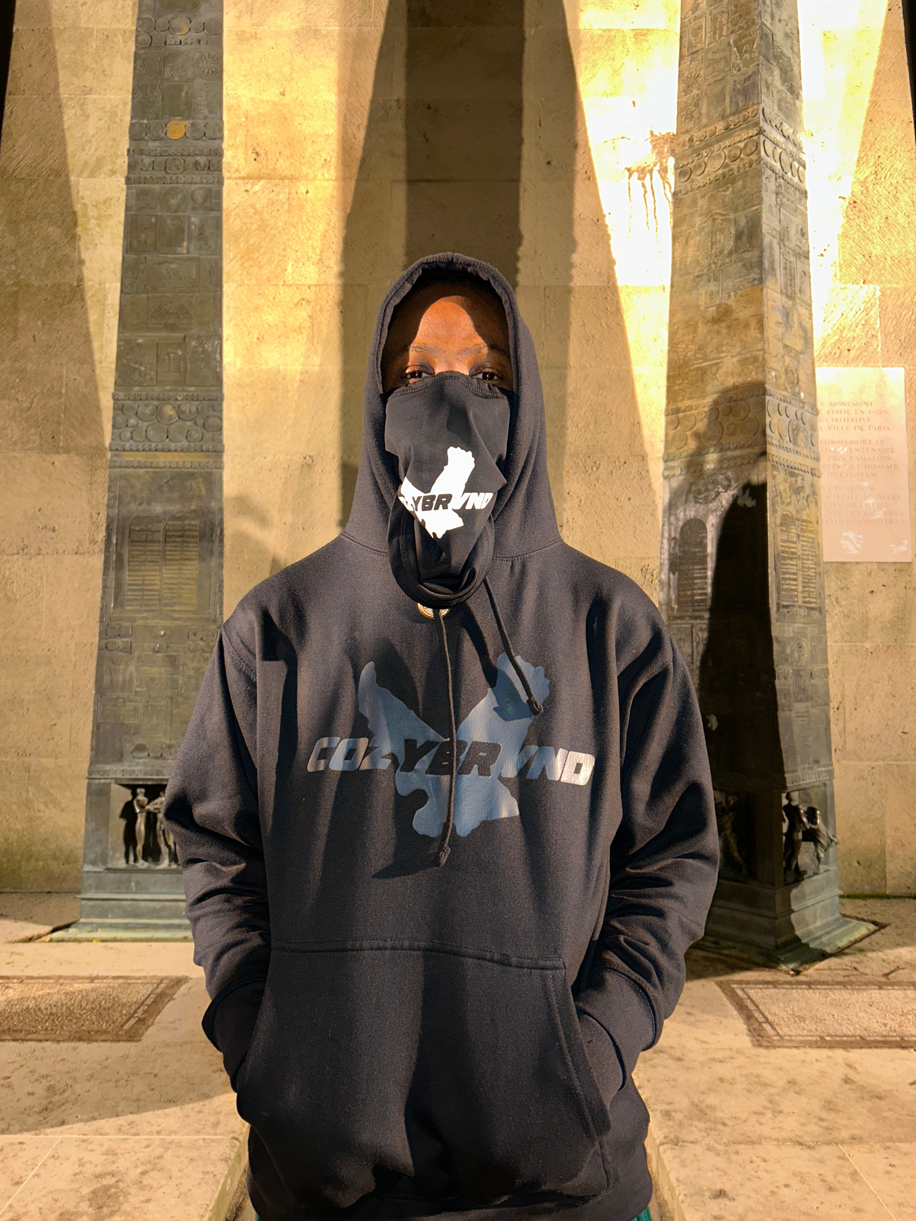 BLACK ON BLACK HOODIE – COZY BRVND