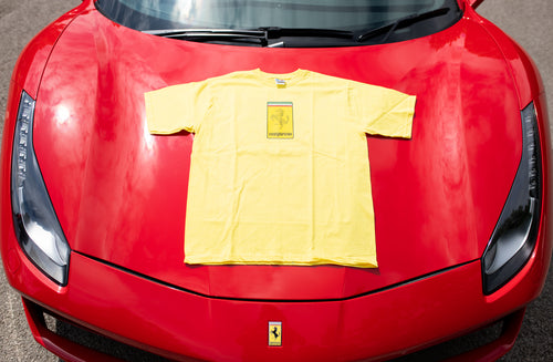 FERRARI LOGO YELLOW TEE