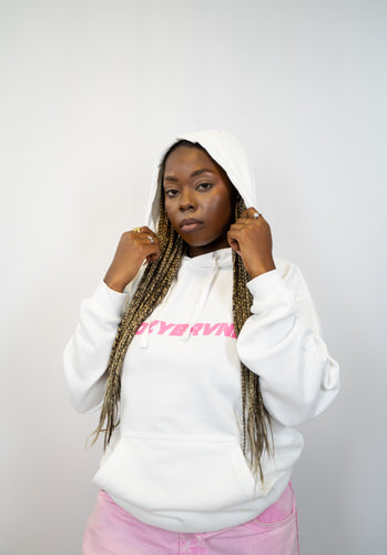 BREAST CANCER WHITE HOODIE