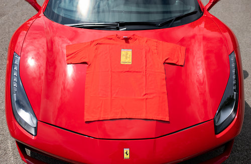 RED FERRARI LOGO TEE