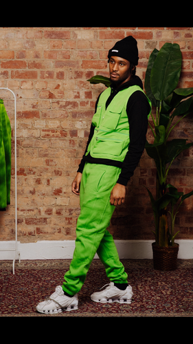 Green sweatpants
