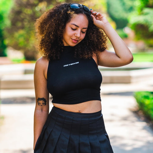 BLACK CROP TOP